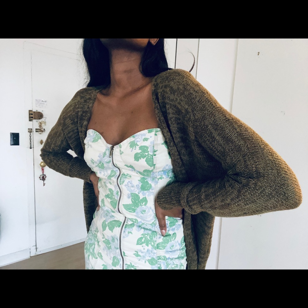 Strapless Floral Print Dress!